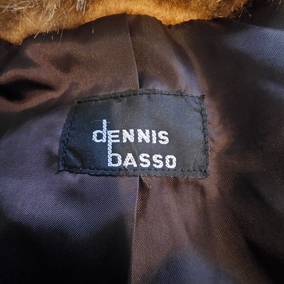 Vintage Dennis Basso Medium Tipped Fox Faux Fur Coat Silver Red - Picture 11 of 14